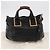 Chloé Bolsa Chloe Etel em couro 2way Preta Tom Dourado Auth BA15539A Preto - vista 28