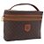 Céline Beauty case CELINE Macadam Canvas PVC Brown Auth mr2997A Marrone