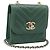Borsa a tracolla con catena CHANEL V Stitch in pelle d'agnello verde e oro CC Auth 206308SAM D'oro