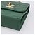 Borsa a tracolla con catena CHANEL V Stitch in pelle d'agnello verde e oro CC Auth 206308SAM D'oro - vista 10