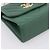 Borsa a tracolla con catena CHANEL V Stitch in pelle d'agnello verde e oro CC Auth 206308SAM D'oro - vista 11