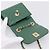 Borsa a tracolla con catena CHANEL V Stitch in pelle d'agnello verde e oro CC Auth 206308SAM D'oro - vista 16