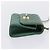 Borsa a tracolla con catena CHANEL V Stitch in pelle d'agnello verde e oro CC Auth 206308SAM D'oro - vista 5