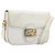 Céline CELINE Schultertasche aus Leder Weiß Gold Auth ep15980 Golden