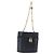 Borsa a mano con catena Christian Dior in pelle nera e oro Auth bs37240 Nero