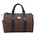 Borsa Boston Burberrys Canvas Gold Brown Auth 206076A Marrone D'oro - vista 2