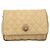 Borsa a tracolla CHANEL Matelasse in rafia beige e oro CC Auth bs37394 D'oro - vista 2