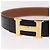 Hermès Cinturón HERMES Cuero Negro Marrón Auth mr2956V Castaño - vista 5