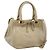 Bolso de mano PRADA de cuero 2way Beige Oro Auth 206241A Dorado