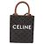 Céline Borsa a mano CELINE Triomphe Mini Vertical Cabas PVC 2way Nero Oro Auth ka6309M D'oro - vista 2
