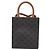Céline Borsa a mano CELINE Triomphe Mini Vertical Cabas PVC 2way Nero Oro Auth ka6309M D'oro - vista 3