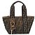 Borsa a mano FENDI Zucca Canvas Nero Oro 7VA165 Auth gh2374 - vista 2