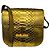 Tom Ford Gold Metallic Python Skin Leather Handbag Golden