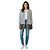 Carolina Herrera graue Strickjacke aus Wolle mit Fuchsfellsaum - Ansicht 5