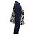 Oscar de la Renta Bestickte Jacke Navy & White Größe US S Marineblau - Ansicht 2