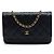 Borsa a tracolla Chanel CC Quilted Caviar Wallet on Chain nera Nero