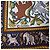 Hermès Carré 90 "CHASSE en INDE" Pañuelo de seda Azul - vista 6