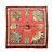 Hermès Carré 90 "CUIRS DU DESERT" Foulard in seta Rosso x Marrone