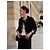 Giacca Chanel in cashmere nero con ricamo camelia Multicolore - vista 8