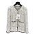 Casaco Chanel de Tweed Branco com Estampa de Robô