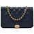Borsa a tracolla Chanel Boy Wallet on Chain in pelle caviar matelassé blu