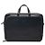 Borsa business Prada Saffiano Cuir nera con tasca frontale con zip da viaggio Nero