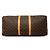 Sac de voyage Louis Vuitton Monogram Keepall 55 Marron - vue 3