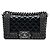 Borsa a tracolla Chanel Boy Flap Small in vitello lucido matelassé nera con catena Nero