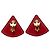 Boucles d'oreilles clips Triangle Hermès en cuir Swift doré - vue 2