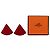 Boucles d'oreilles clips Triangle Hermès en cuir Swift doré - vue 4