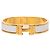 Pulsera Clic H PM estrecha de esmalte blanco Hermès