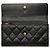 Chanel CC Long Wallet mit Klappe aus schwarzem gestepptem Kaviarleder - Ansicht 4