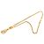 Collana con pendente a goccia Chanel CC placcata oro D'oro