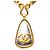 Collana con pendente a goccia Chanel CC placcata oro D'oro - vista 2