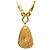 Collana con pendente a goccia Chanel CC placcata oro D'oro - vista 3