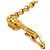 Collana con pendente a goccia Chanel CC placcata oro D'oro - vista 5