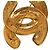 Broche acolchado Chanel CC chapado en oro Dorado - vista 4
