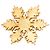 Spilla a fiocco di neve Chanel CC placcata oro D'oro