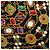 Foulard in seta Chanel Gripoix nero 90 Scarves - vista 6