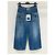 Vaqueros Chanel Wide Leg Denim Azul Efecto Desgastado Multicolor