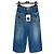 Jeans Chanel Wide Leg in Denim Blu Effetto Distressed Multicolore