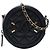 Pochette ronde Chanel Caviar CC Filigree noire avec chaîne et bandoulière