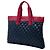 Blue Chanel Large Bicolor gesteppte Nylon- und Lammleder Coco Cocoon Flat Tote Blau - Ansicht 2