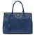 Tote Prada Large Saffiano Lux Galleria Double Zip Blu