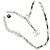 Colar Choker Chanel de Cristal Preto e Branco Double-C Multicor