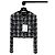 Giacca Chanel in tweed intrecciato a quadri multicolore