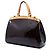 Borsa Satchel Louis Vuitton Monogram Vernis Brea MM Viola Porpora - vista 2