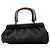 Borsa Gucci GG Canvas con struttura in legno nera Nero