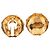 Gold Chanel CC vergoldete runde Clip-On Ohrringe Golden - Ansicht 3