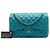 Borsa a tracolla Chanel Jumbo Classic Double Flap in pelle di agnello blu - vista 8